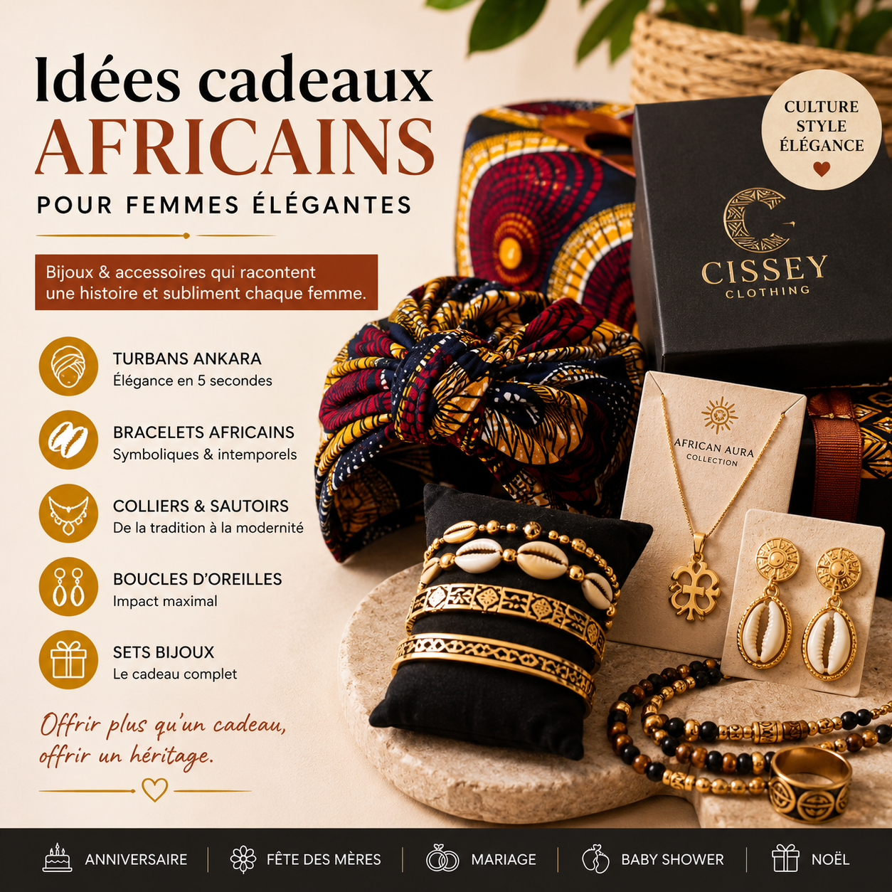 Idées cadeaux africains 