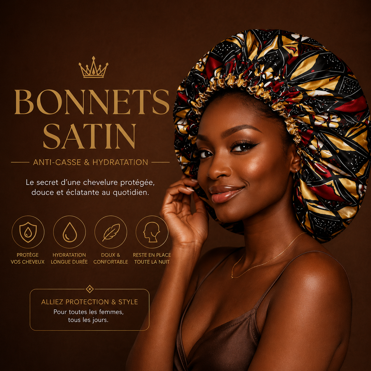 Bonnets Satin – Anti-Casse & Hydratation
