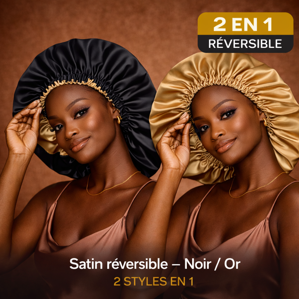 Bonnet en Satin & Wax Réversibles – Protection & Style