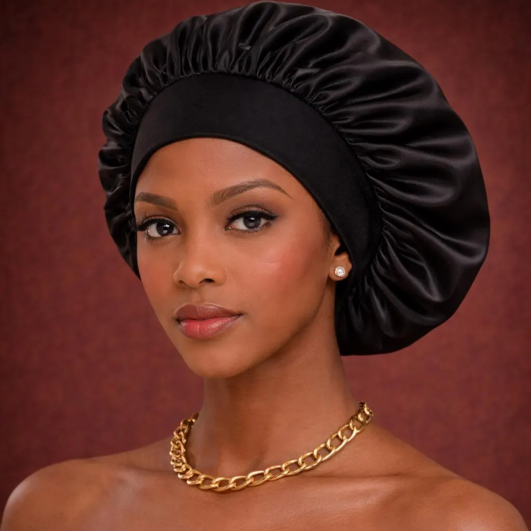 Bonnet Satin Protection Cheveux – Nuit & Routine Capillaire