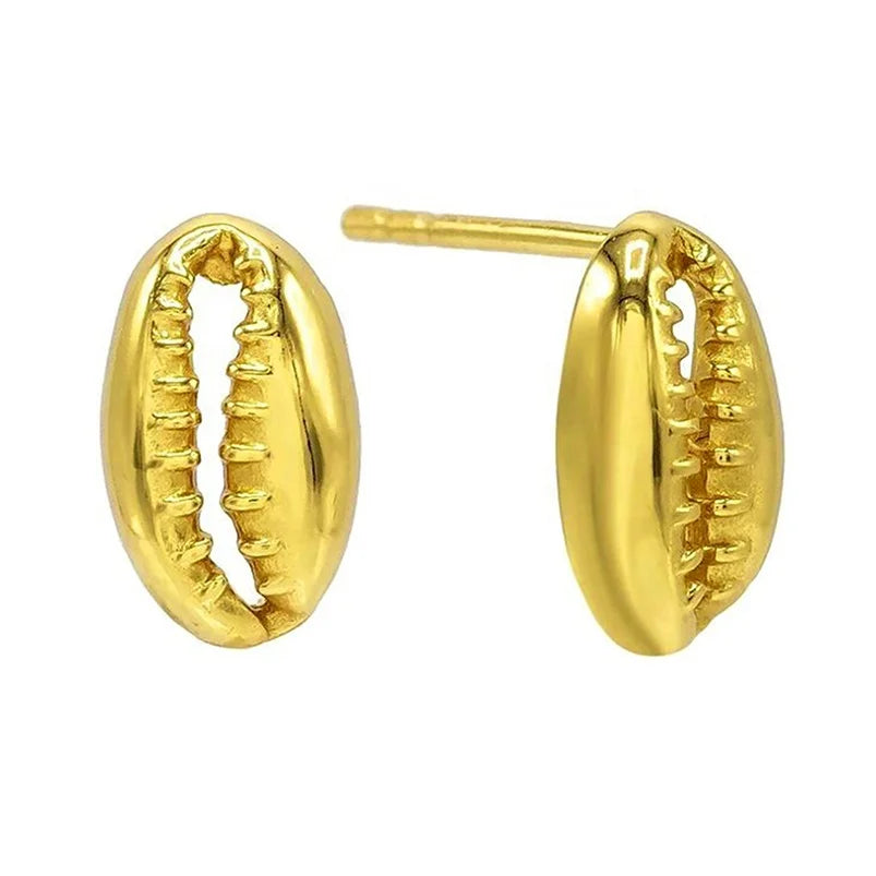 Boucles d'Oreilles Cauri or vue produit — Cissey Clothing