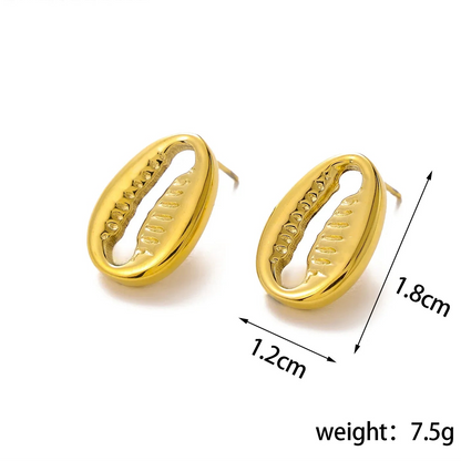 Boucles d'Oreilles Cauri dimensions 1,8x1,2cm 7,5g — Cissey Clothing