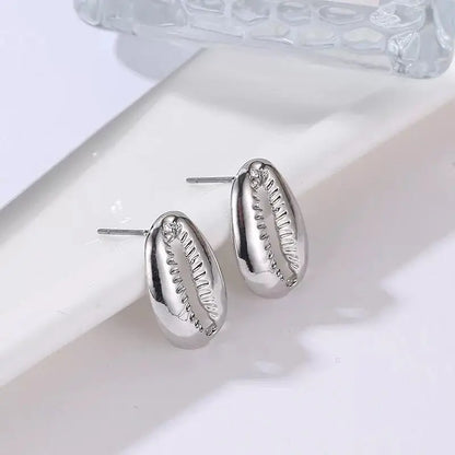 Boucles d'Oreilles Cauri coloris argent — Cissey Clothing