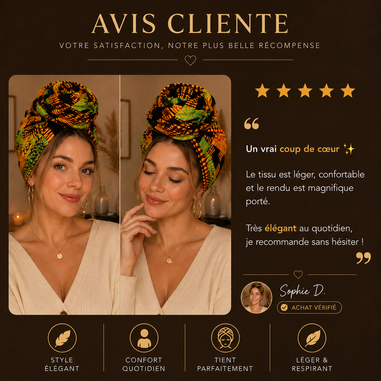 Turban Kente Glory Cissey Clothing avis cliente