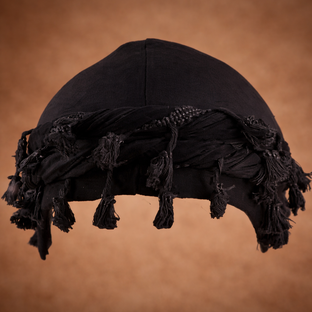 Bonnet satin homme plié – détail tissu doux anti-casse