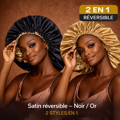 Bonnet wax africain réversible porté plusieurs façons — Cissey Clothing