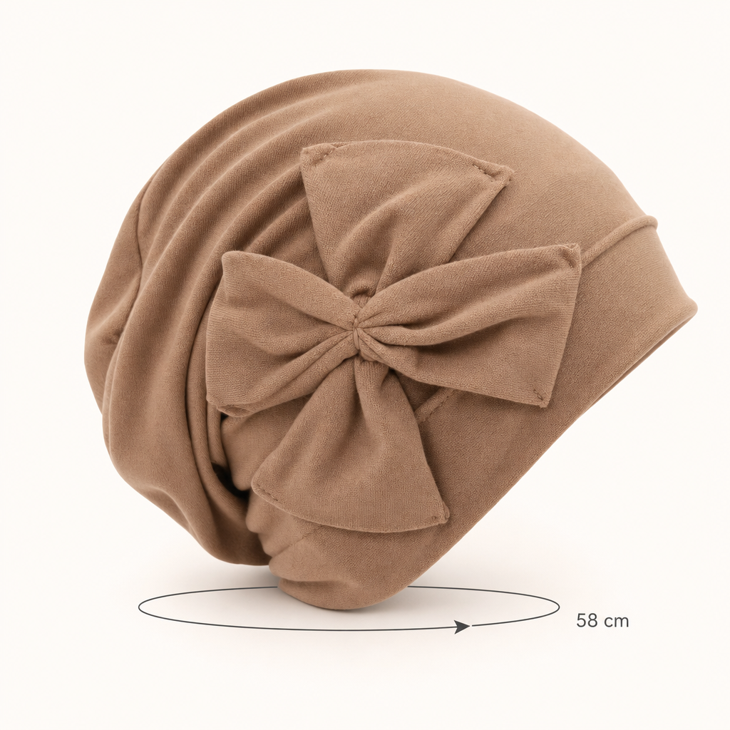 Turban Soft Grace camel seul avec tour de tête 58 cm