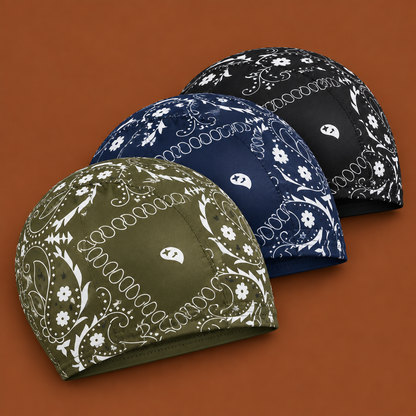 Lot de 3 wave caps Kaki Marine Noir paisley Cissey