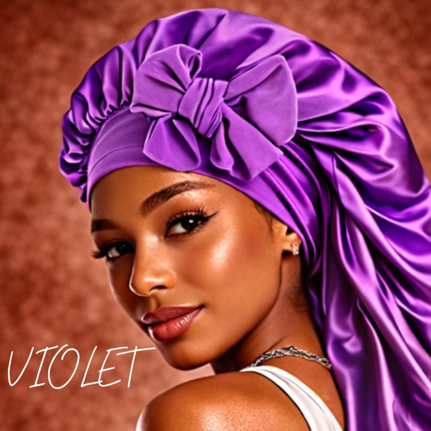 Bonnet satin extra long vue détail - Cissey Clothing